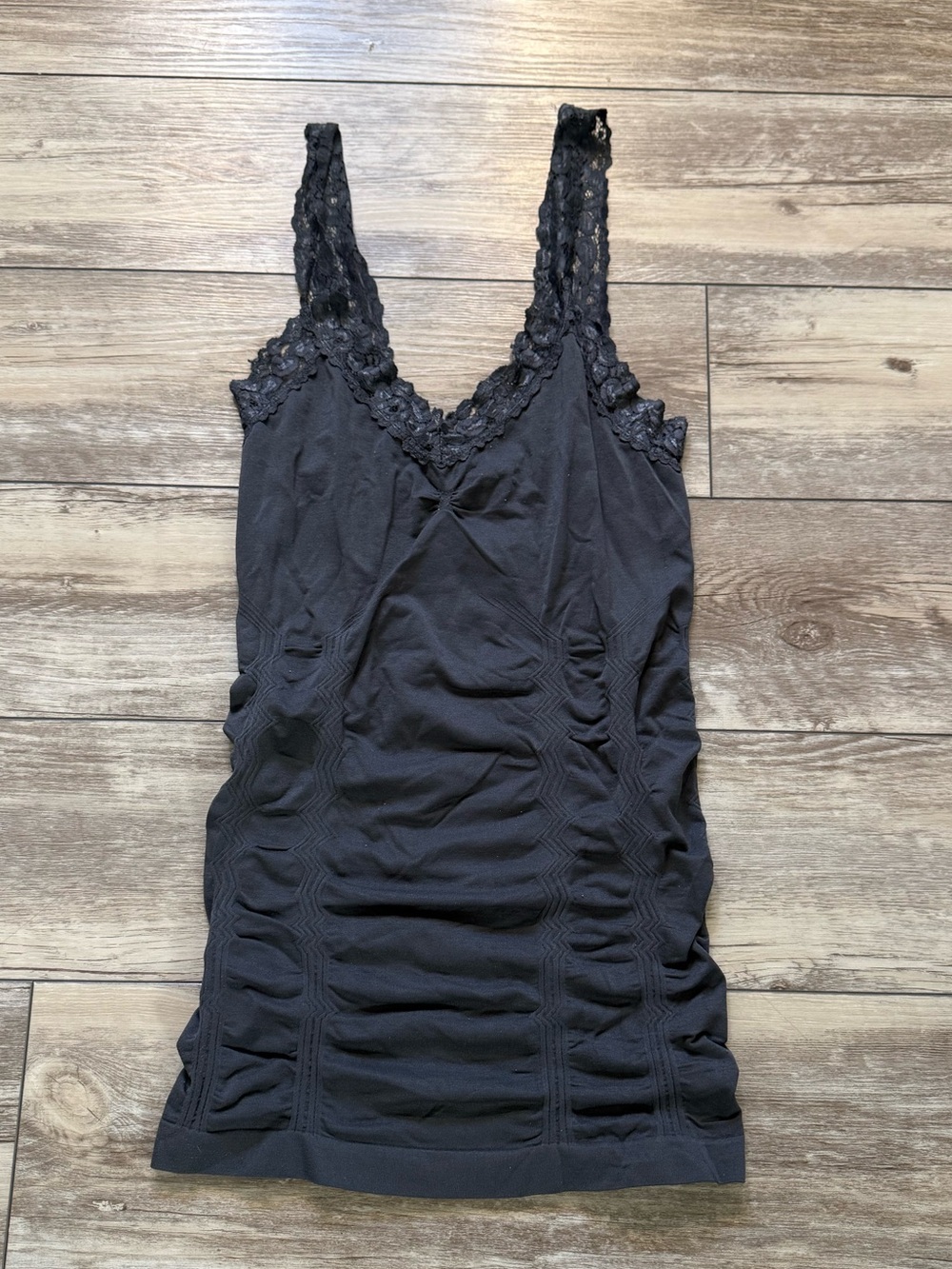 Kismet Lace Strap Ruched Tank Top